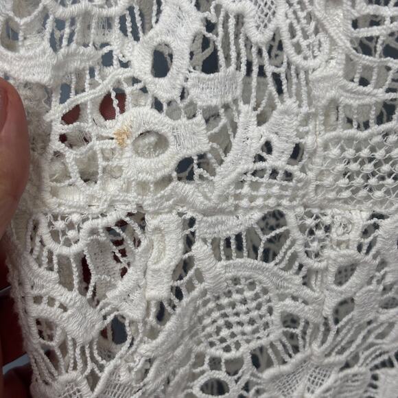 Cabi White Lace Tank Top Floral Dainty Exposed Zipper Cottage Core Boho Small - Picture 7 of 8